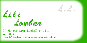 lili lombar business card